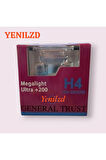 H4 Ampul PERFORMANS AMPULÜ Ultra Vision +%200 Fazla +%20 Beyaz Işık 12V 60/55W