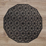 ONEKADO 6’lı Amerikan Servisi Supla Yuvarlak Altın (Gold) – DANDO 38 cm – PVC Dekoratif Masa Altlığı