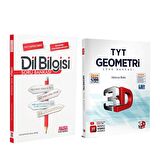 3D TYT Geometri ve AKM Dil Bilgisi Soru Bankası Seti 2 Kitap