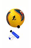 Kauçuk Soft Futbol Topu A Kalite Tüm Sahalara Uygun Şişirme Pompası Hediyeli