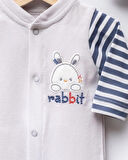 Rabbit Yazılı Patikli Erkek Bebek Tulum Seti