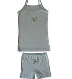  Haki Yeşil Kız Çocuk Askılı Atlet ve Boxer Seti