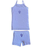  Lila Askılı Kız Çocuk Atlet ve Boxer Seti