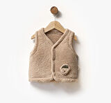 Cozy Bej Peluş Bebek Yeleği