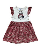 Küçük Çiçekli Yazlık Penye Kız Çocuk Elbisesi