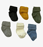 Pamuklu Erkek Bebek 6'lı Çorap Seti