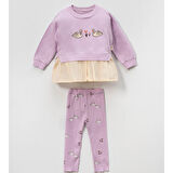 Lila Ballerina Kuğu Kız Çocuk Alt Üst Takım