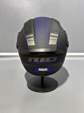  Jk-902 Güneş Vizörlü Çene Açılır Kask H8 BLUE