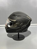  Jk-902 Güneş Vizörlü Çene Açılır Kask H8 GREY