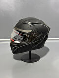  Jk-902 Güneş Vizörlü Çene Açılır Kask H8 GREY