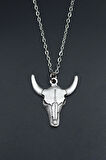 Boğa - Kuru Kafa Düz Zincir Kolye