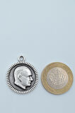 Atatürk Madalyon Örme Zincir Kolye