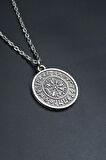 Vegvisir Viking Pusula Düz Zincir Kolye