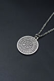 Vegvisir Viking Pusula Düz Zincir Kolye