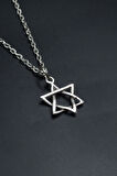 Minimal Pentagram Düz Zincir Kolye