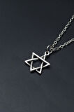 Minimal Pentagram Düz Zincir Kolye