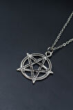 Pentagram Yıldızı Düz Zincir Kolye