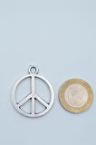 Peace Barış İşareti Örme Zincir Kolye