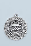 Aztec Karayip Korsanları Madalyon Örme Zincir Kolye