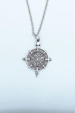 Viking Vegvisir Pusula  Düz Zincir Kolye