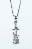 AC/DC Elektro Gitar Örme Zincir Kolye