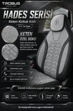 Citroen C4 X 2022 ve Sonrası Uyumlu Hades Serisi Keten Koltuk Kılıfı Gri Siyah