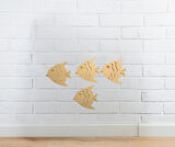 4'LÜ BALIK SETİ BOYANABİLİR HAM MDF EBATI 9CMX9CM KALINLIĞI 6 MM