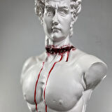 David "Cut Throat" Pop Art Heykel, Büyük Boy Büst, Özel Tasarım Dekoratif Heykel, Michelangelo David