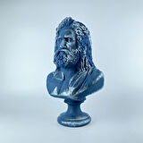 Zeus 'Silver Tone' Dekoratif Heykel, Pop Art Roma Yunan Heykelleri