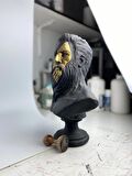 Poseidon 'Gold Scar' Dekoratif Heykel, Pop Art Roma Yunan Heykelleri