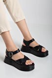 Sade Düz Platform Dolgu Taban Sandalet