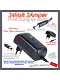 24v 2a Adaptör 5.5x2.5mm Jaklı Şarjlı Matkap,tornavida,su Arıtma Cihazı Şarj Adaptörü Priz Tipi