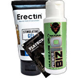 Bizon Masaj Yağı 60 ml + Erectin Gel 60 ml + Playboy Lub