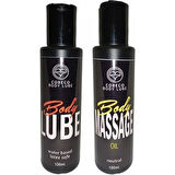 Cobeco Body Lube & Body Massage Oil Su Bazlı 100ML ve Vücut Masaj Yağı Set 100ML