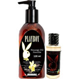 Playboy Aromaterapi Vanilya Massage Oil 120 Ml + Çilek Aromalı Massage Vücut Masaj Yağı 50 Ml