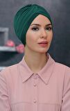 Zümrüt Pratik Hazır Geçmeli Tesettür Bone Sandy Kumaş Taçlı Büzgülü 1208_37