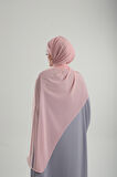 Pudra Pratik Hazır Geçmeli Bone Şal Şifon Kendinden Boneli İki Bantlı 1452_06