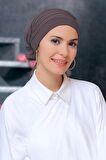 Vizon Pratik Hazır Geçmeli Tesettür Bone Sandy Kumaş Pileli Nervürlü Güllü 1806_10