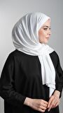 Krem Pratik Hazır Geçmeli Eşarp Sandy Kumaş Sade 1817_40