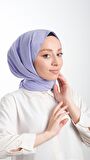 Lila Düz Klasik Şal Medine İpeği Sade 202103_28