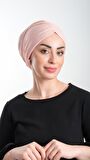 Pudra Pratik Hazır Geçmeli Tesettür Bone Fukuro Simli Büzgülü 2116_06