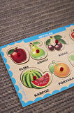 Eğitici Ahşap Tutmalı Yapboz Meyveler Puzzle