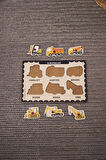 İş Makineleri Puzzle Eğitici Ahşap Tutmalı Yapboz