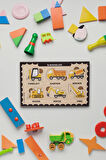 İş Makinelerim Puzzle Ahşap Bul Tak Yapboz