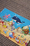 Ahşap 24'lü Sevimli Okyanus Yapboz Deniz Altını Öğreniyorum Puzzle
