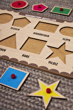 Geometrik şekiller Tutmalı Ahşap Puzzle