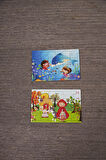 Okul Öncesi Başlangıç Yapboz Kırmızı Başlıklı Kız Ve Dalgıç Ahşap Puzzle Set