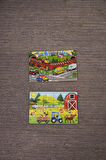 Okul Öncesi Başlangıç Yapboz Taşıtlar Ve Çiftlik Ahşap Puzzle Set