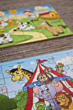 Okul Öncesi Başlangıç Yapboz Çiftliğim Ve Sirk Ahşap Puzzle Set