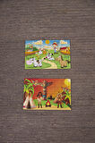 Okul Öncesi Başlangıç Yapboz Çiftliğim Ve Kızılderili Ahşap Puzzle Set
